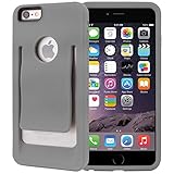 iPhone 6 Plus Case, iPhone 6s Plus Case, CellJoy [SLiM CLiP] Hybrid Case [Built in Belt Clip] [TPU] (Gray) Protective Cover Skin
