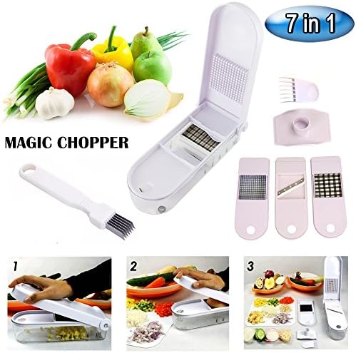 Vidalia Chop Wizard，7 in 1 Progressive International Cuber Cutter, Cheese Grater Multi Blades Chopper for Onion Potato Tomato &amp; Scallion Kitchen knife Shred Tools Slicer