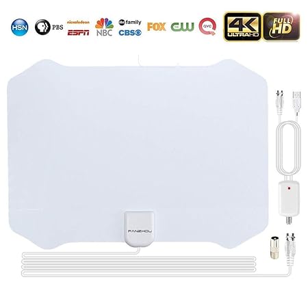 Digitale TV-Antenne HDTV Zimmerantenne 2019 Verbesserte Version 4K 1080P HD 80 + Miles USB Amplified Antenne für Alle Arten v