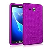 Fintie Silicone Case for Samsung Galaxy Tab A 7.0, [Honey Comb Series] Light Weight [Anti Slip] Shock Proof Cover [Kids Friendly] for Galaxy Tab A 7-inch Tablet 2016 Release (SM-T280/SM-T285), Purple
