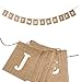 OZXCHIXU Jute Burlap Just Married Bunting Banner Vintage Hessian Flag for Wedding Party Decoration Favor