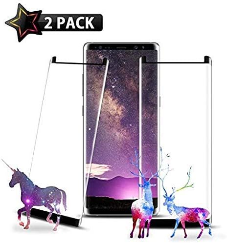 [2 - Pack] Galaxy Note 9 Screen Protector, Wehasi [3D Curved Edge][Case Friendly] Ultra Clear 9H Hardness Tempered Glass Screen Protector Bubble-Free Film Samsung Galaxy Note 9 2018, Black