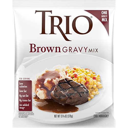 Trio Gravy Mix, Brown Gravy, Holiday Roasts, Dehydrated, Just Add Water, 13.37 oz Bag