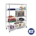 Seville Classics MEGA Rack UltraDurable Commercial-Grade 5-Tier NSF-Certified Wire Shelving with Wheels, 60" W x 24" D, Plated Steel primary