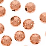 Real Copper Uniform Round Beads 6 mm (25)