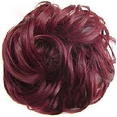 Flybuild® Messy Hair Scrunchies Hair Bun Extensions Curly Wavy Hair Pieces For Women Updo Ponytail Hair Extensions Hair Donut Hair Chignons Hair Accessories