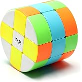 AI-YUN 3x3 Cylinder Speed Cube, Stickerless 3x3x3 Round Column Magic Cube, 3x3 Barrel Cube Puzzles Toys, Brain Teasers