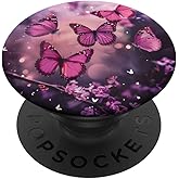 Pink Butterflies PopSockets Adhesive PopGrip