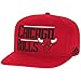 NBA Chicago Bulls Men's High Box Flat Brim Snapback Cap, One Size, Red