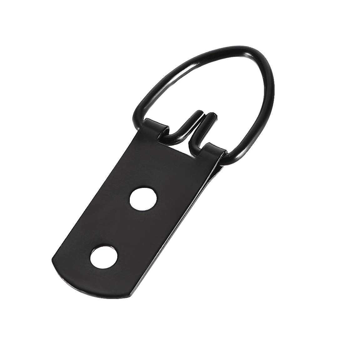 sourcing map D Ring Picture Hangers, 52mm x 20mm Black Assortment Kit for Photo Hanging Solutions, 10 Pcs