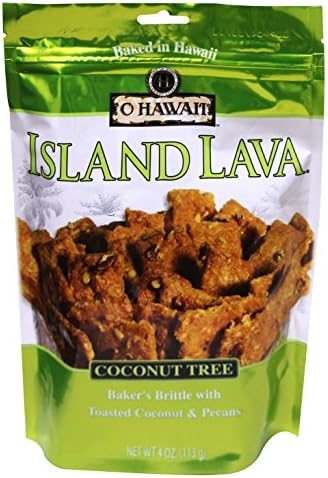 Hawaii Crispy crunchy Island Lava - Coconut Tree 4oz (Pack of 3)