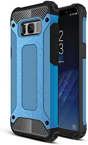 Galaxy S8+ Case,LJKEN Hybrid Dual Layer Combo Armor Hard Cover Protection, Shock Absorber, Four Angle Rubber Bumper Case For Samsung Galaxy S8 Plus 2017-Blue