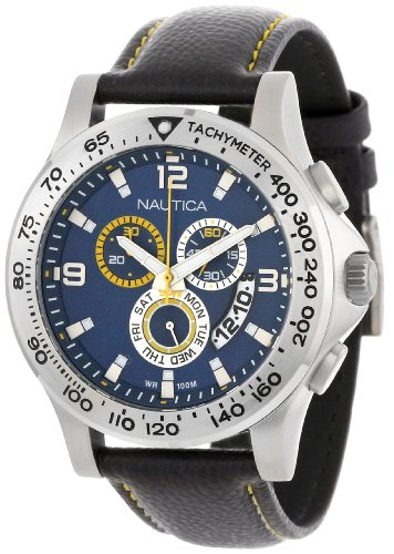 Nautica Men's N19608G NST 600 Chrono Carving Color Sport Classic Analog with Enamel Bezel Watch