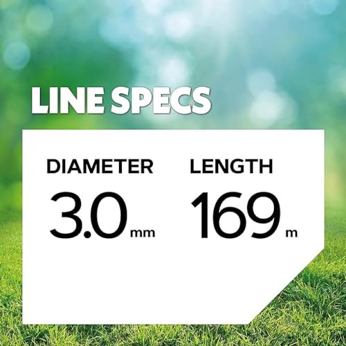 Oregon Yellow Round 3 mm High Grass Weed Dense Vegetation Nylon Wire Fits Standard Models 3 mm x 170 m (69-371-Y)