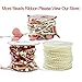 Fowod Pearl Beads Garland / Pearl String / Beaded Wire, 8 mm and 3 mm Mixed, 50 Feet Roll, White