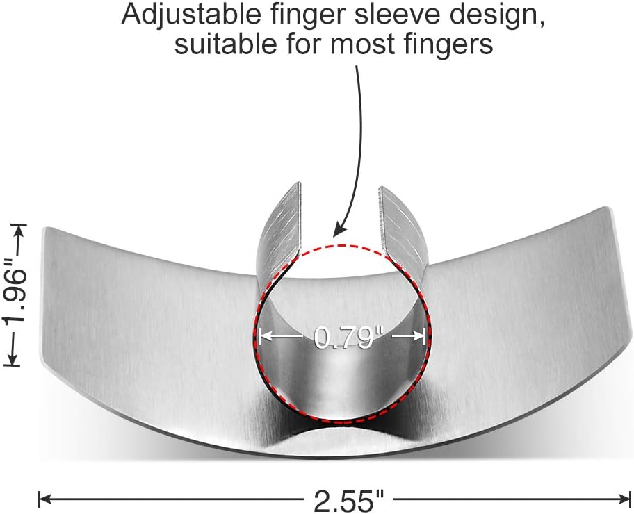 Jupswan Stainless Steel Finger Guards for Cutting Knife Cutting Protector Kitchen Tool Guard Finger Protector Avoid Hurting When Slicing and Chopping 2 Pack: Kitchen & Dining