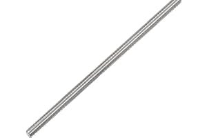 HiPicco 1/4"-28 Fully All Threaded Rod & Studs, 12" Length, 304 Stainless Steel Right Hand Fine Thread Screw for Furniture Anchor Bolts, Clamps, Hangers and U-Bolts
