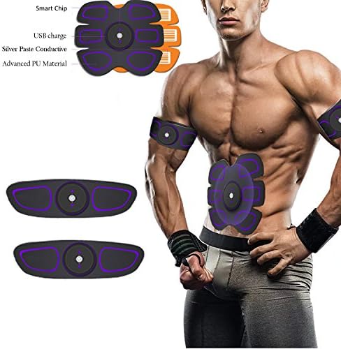 Jingfulin Abdominal Muscle Trainer Muscle Toner Toning Belts Ab Trainer Waist Trainer Arm Trainer Figure shape EMS Training Equipment Unisex