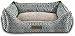 Pet Trendy Modern Chic Trellis Thick Bolstered-Microfiber Machine-Washable Pet Bed for Dog and Cat, 20-Inch x 28-Inch x 8-Inch, Sea Blue