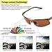 Torege Men's Sports Style Polarized Sunglasses For Cycling Running Fishing Driving Golf Unbreakable Al-Mg Metal Frame Glasses M291 (Light Brown)