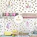 Unicorn Wall Decal,4 Packs Unicorn Wall Decor Stickers with Heart & Stars for Kids Girls Bedroom Nursery Home Party Favors (Set1)