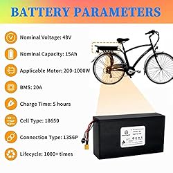 48V 15AH Lithinum ion Battery with 20A BMS and 3A