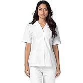 Adar Universal Scrubs for Women - Lapel Collar Buttoned Scrub Top