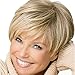 Clearance Short Straight Wig, Inkach Womens Blonde Synthetic Bob Wig as Natural Looking Heat Resistant Full Hair Party Wig (Gold)