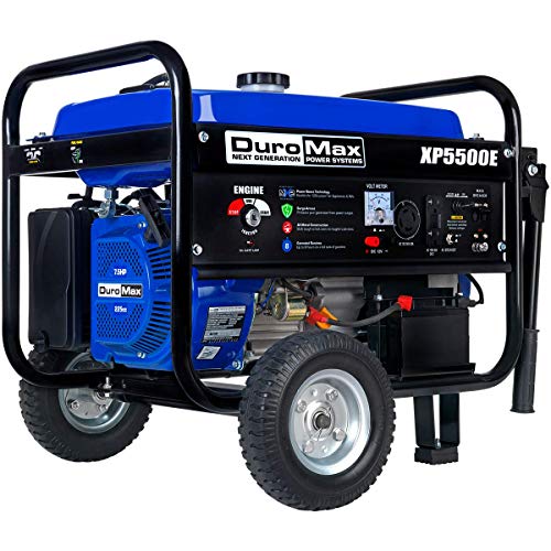 DuroMax XP5500E Gas Powered Portable Generator - 5500 Watt...