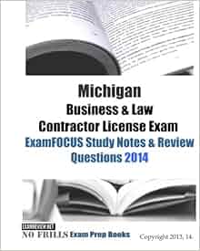 Michigan Business Amp Law Contractor License Exam Examfocus