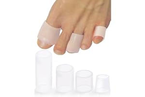16 Pack Silicone Toe Sleeves Gel Corn Toe Protectors Toe Cushions for Women Men Toe Pain Relief, Soft Toe Tube Pads Corn Cush
