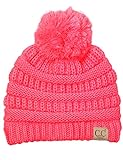 Funky Junque's CC Kids Baby Toddler Cable Knit Children's Pom Winter Hat Beanie