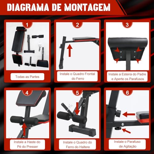 Banco Supino, Banco Academia, Capacidade de Carga de 150 kg Estação de Musculação, Adequado para altura até 180CM, Musculação, Academia em Casa, Cadeira Extensora, Supino Regulavel, Academia, Cadeira Extensora