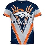Denver Broncos - Logo V-Dye Tie Dye T-Shirt