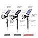 Solar Powered LED Spotlights-Outdoor Waterproof and Adjustable Security Wall Night Lighting-Landscape Path Ground Lights [1 Pack]