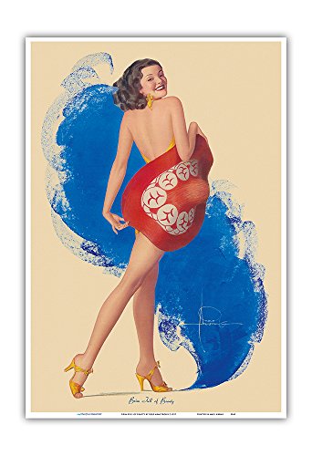 Brim full of beauty - vintage nude pin up calendar page…