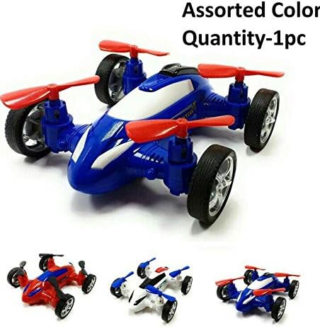 HK Toys Unbreakable Diecast Plastic Drone Toy Model Car Helicopter Style Toy Friction Powered(Assorted Color)