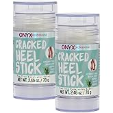 Onyx Professional Cracked Heel Repair Balm Stick, Tea Tree Eucalyptus Scent, 2 Pack - Dry Heels Dry Cracked Feet Treatment, Moisturizing Heel Balm Rolls On, No Mess Like Foot Cream or Foot Lotion