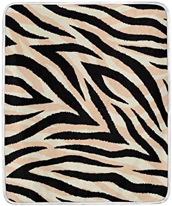 JOSENI Seamless Pattern Zebra Tiger Fur Print Super Soft Throw Blanket Bed Couch Lightweight All Season 60" x 62"