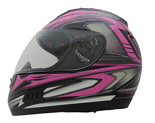 Vega Helmets Altura Full Face Helmet with Velocity Graphics (Pink, Small)