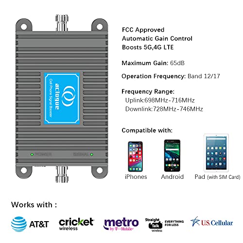 Home 5G Cell Phone Signal Booster ATT, Straight Talk Band 12/17 Cell