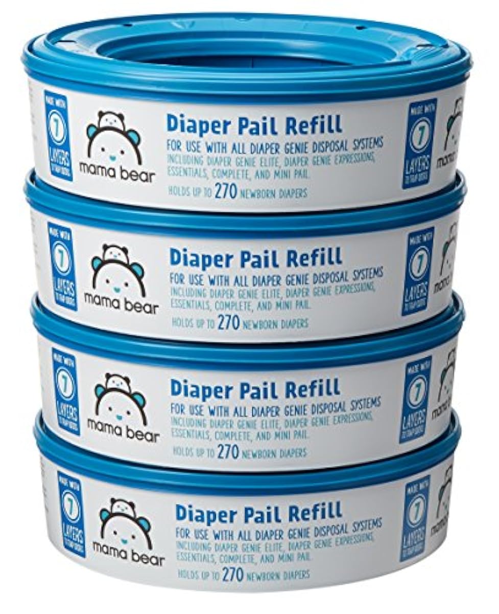 Amazon Brand Mama Bear Diaper Pail Refills for Diaper Genie Pails 1080