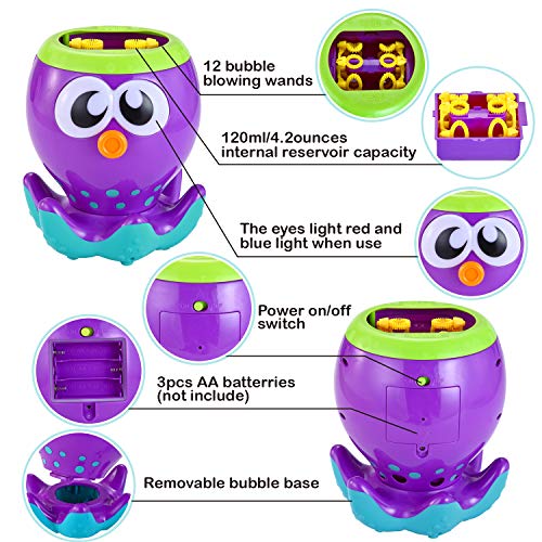 LUKAT Bubble Machine for Kids Automatic Bubble Maker with 1000+ Bubbles per Minute, Bubble Blower for Party, Outdoor & Indoor Games, Best Bubble Toys and Gifts for Boys and Girls