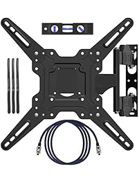EpeiusMount TV Wall Mount for most 22"-55" LED LCD Plasma Flat Screen Monitor up to 90 lb VESA 400x400 with Full Motion Swivel Articulating 20 in Extension Arm, HDMI Cable ,Cable Ties & Bubble Level