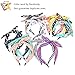 eyxformula 6 Pcs Colorful Headbands, Fashion Floral Polka Dot Stripe Hair Bow Headbands Randomly, Lovely Ears Hairbands Knot Hair Bands Hair Accessories for Women, Girls