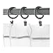 SYRLIG Premium Curtain Rings with Clips 1.5 Inch Diameter,gray Set of 20