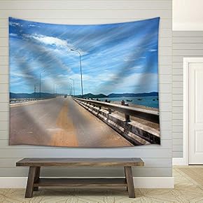 Vietnamese Country Road, Cross Sand Hill, Jungle or Mountain - Fabric Wall Tapestry Home Decor - 51x60 inches