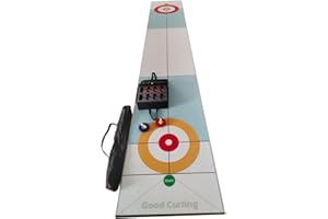 Menolana Curling Game Set Large Floor Mat Easy to Set up Indoor Fun for Boys Girls Adults Sports with Carry Bag Portable Fami