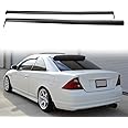 MODILOVER Side Skirts, Compatible With 2001-2005 Honda Civic 2 & 4 Doors, PU Unpainted Black Rocker Panel Side Splitter Bottom Line