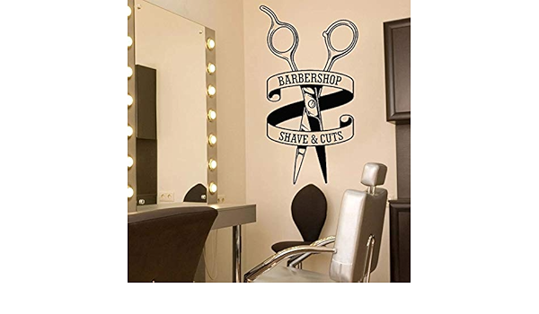 WERWN Barbería Pegatinas de Pared de Vinilo Tijeras ...